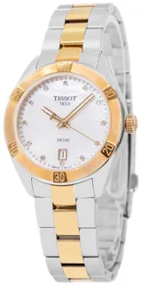 Tissot PR 100 T101.910.22.116.00 Rose gold and Stainless steel White