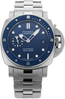 Panerai Submersible PAM01068 Stainless steel Blue