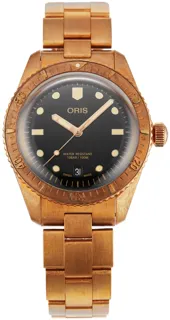 Oris Divers 01 733 7771 3154-07 8 19 15 38mm Bronze Black