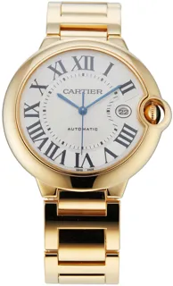 Cartier Ballon Bleu W69005Z2 42mm Yellow gold Silver