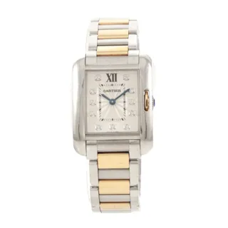 Cartier Tank Anglaise WT100024 30.2mm Rose gold and Stainless steel Silver