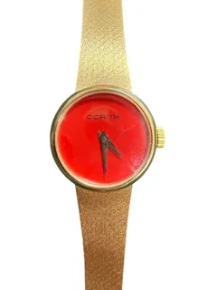 Corum 21mm 18k yellow gold Red