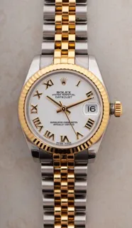 Rolex Datejust 178273 30mm 18k Gold and Stainless steel White