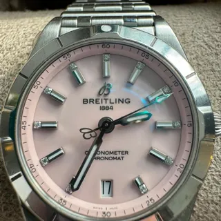 Breitling Chronomat A77310101K1A1 32mm Stainless steel Pink