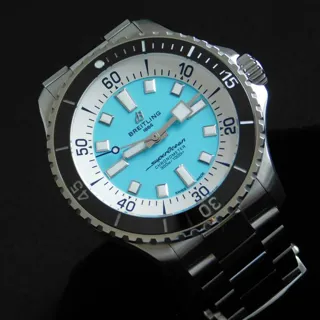 Breitling Superocean A17376211L2A1 44mm Stainless steel Turquoise