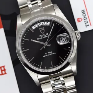 Tudor Prince Date-Day 76200 36mm Stainless steel Black