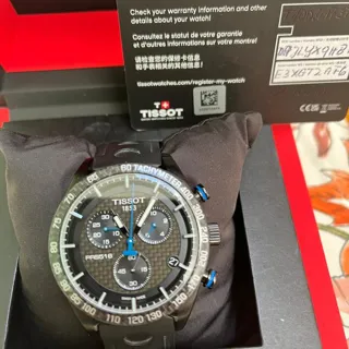 Tissot PRS 516 T100.417.37.201.00 42mm Carbon fiber and Stainless steel Black