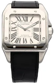 Cartier Santos 100 2656 38mm Stainless steel Champagne