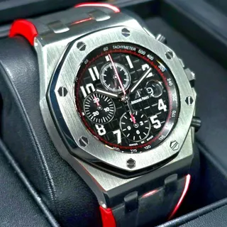 Audemars Piguet Royal Oak Offshore OAK   IN , FULL SET, 42mm Stainless steel Black