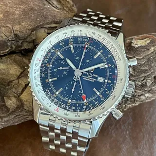 Breitling Navitimer World A24322 46mm Stainless steel Blue