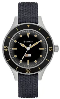 Bulova 98A266 41mm Stainless steel Black