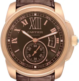 Cartier Calibre de Cartier W7100007 Rose gold Brown