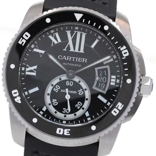 Cartier Calibre de Cartier W7100056 43mm Stainless steel Black