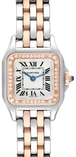 Cartier Panthère 30mm Steel$Rose Gold$Diamond-Set Silver