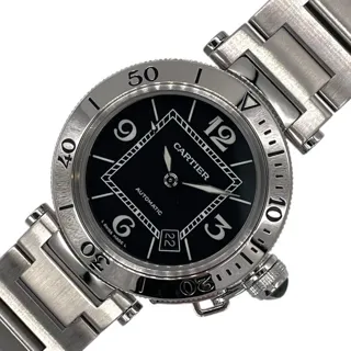 Cartier Pasha Seatimer W31077M7 40.5mm Stainless steel Black