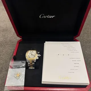 Cartier Roadster W62027Z1 43mm Yellow gold and Stainless steel Silver