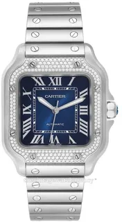 Cartier Santos de Cartier W4SA0006 35mm Stainless steel Blue