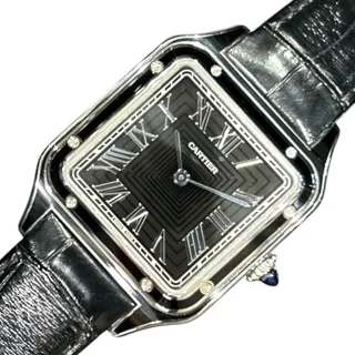 Cartier Santos Dumont WSSA0046 43.5mm Stainless steel Black