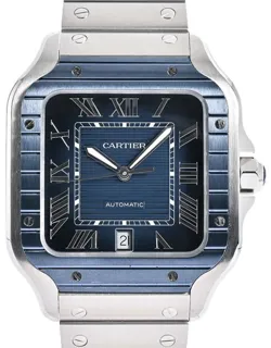 Cartier Santos WSSA0048 40mm Stainless steel Blue