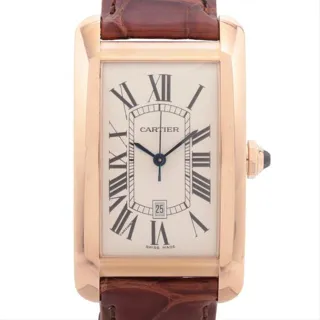 Cartier Tank Américaine LM W2609156 RG 45mm White