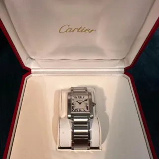 Cartier Tank Française 2465 25mm Stainless steel White