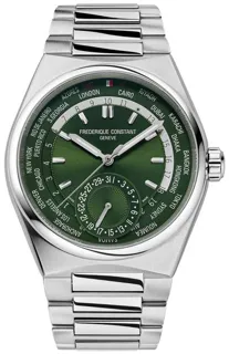 Frédérique Constant Manufacture Worldtimer FC-718GR4NH6B-IT 41mm Stainless steel Green