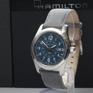 Hamilton Khaki Field H706050 42mm Stainless steel Blue