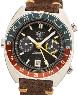 Heuer Autavia GMT 11630 Stainless steel Black