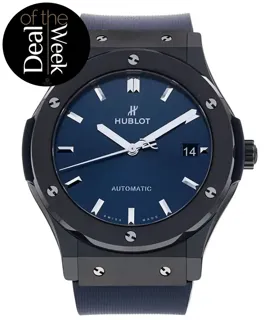 Hublot Classic Fusion 511.CM.7170.RX 45mm Black ceramic Blue