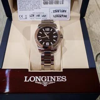 Longines Conquest L3.659.4 39mm Stainless steel Black