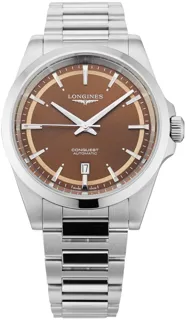 Longines Conquest L38304626 41mm Stainless steel Brown