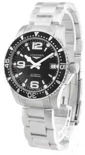 Longines HydroConquest L3.741.4.56.6 39mm Stainless steel Black