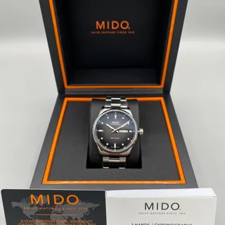 Mido Multifort M038.430.11.051.00 42mm Stainless steel Black