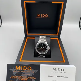 Mido Multifort M040.407.11.057.00 40mm Stainless steel Black