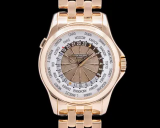 Patek Philippe World Time 5130/1R-011 39mm Rose gold Brown