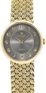 Rolex Cellini 4378 26mm Yellow gold Gray Slate