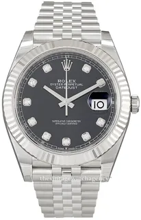 Rolex Datejust 126334-0012 White gold and Stainless steel Black