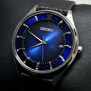 Seiko SBPX141 39.5mm Titanium Blue