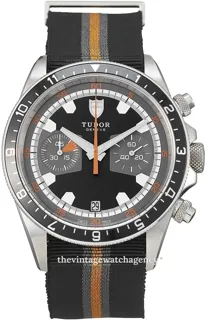 Tudor Heritage Chrono 70330N-GRIDBFSP 42mm brushed/polished steel Gray