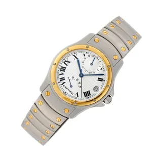 Cartier Santos W20038R3 33.5mm Yellow gold and Stainless steel Silver