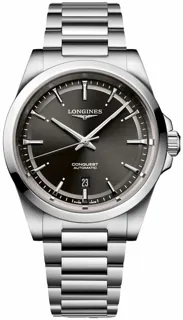 Longines Conquest L38304526 41mm Stainless steel Black