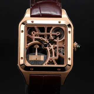 Cartier Santos Dumont WHSA0030 31mm Rose gold Skeletonized