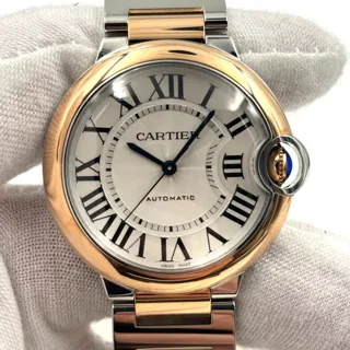 Cartier Ballon Bleu 36mm Rose gold and Stainless steel Silver