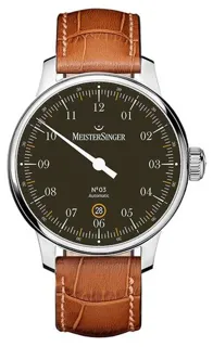 MeisterSinger N° 03 DM902C 40mm Stainless steel Brown