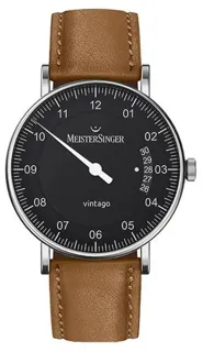 MeisterSinger Vintago VT902 38mm Stainless steel Black