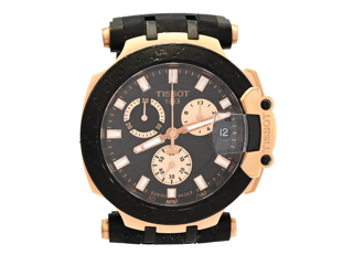 Tissot T-Race T115.417.37.051.00 45mm Rose gold and Stainless steel and Black ceramic Black