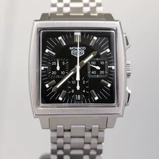 TAG Heuer Monaco CW2111.BA0780 39mm Stainless steel Black