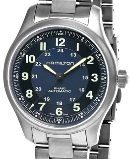 Hamilton Khaki Field H70545140 42mm Titanium Blue