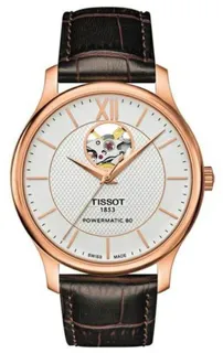 Tissot Tradition T063.907.36.038.00 40mm Rose gold and Stainless steel Silver