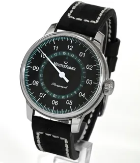 MeisterSinger Perigraph AM1002P Stainless steel black$petrol green